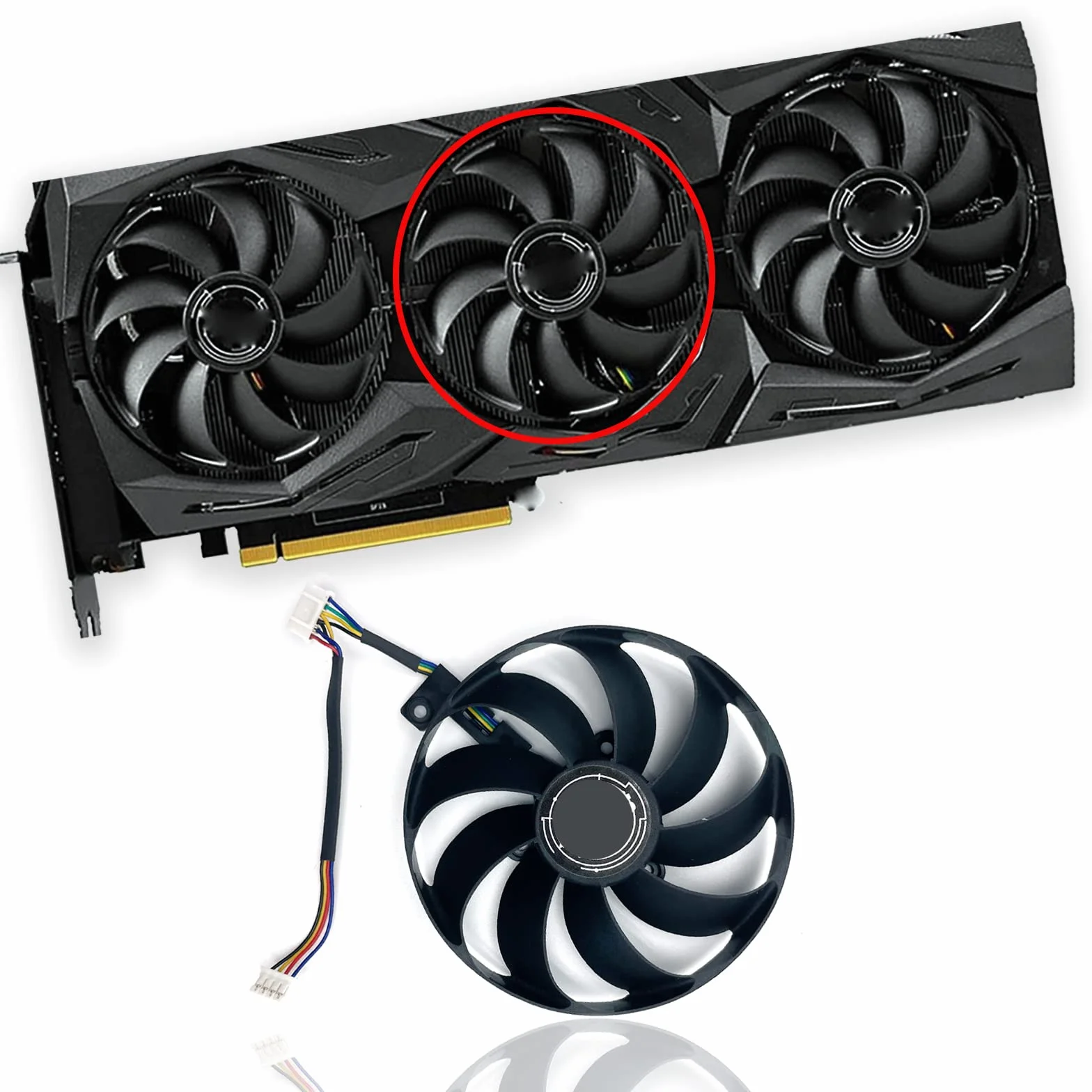 Wentylator karty graficznej T129215SU do ASUS ROG STRIX-GeForce RTX 2070 2080 Super Ti Gaming RTX2080 RTX2080Ti (wentylator B-6-pinowy)