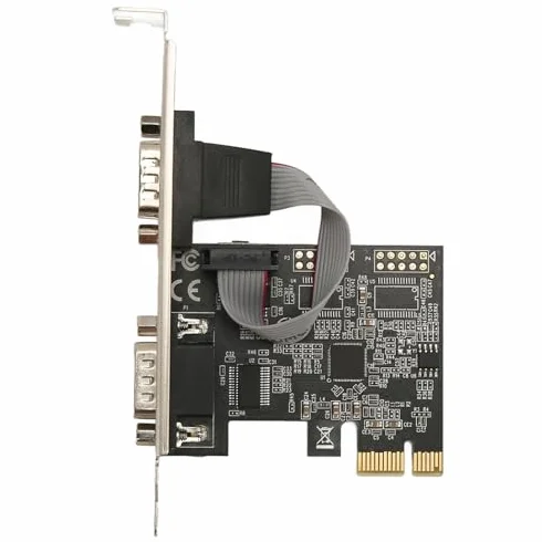 2-portowa Karta PCI Express RS232 DB9 z Portem Szeregowym dla XP, Vista, 7, 8.x, 10, 11 32/64bit dla Systemu Linux, Karta rozszerzeń Szeregowych PCIe Karta Kontrolera