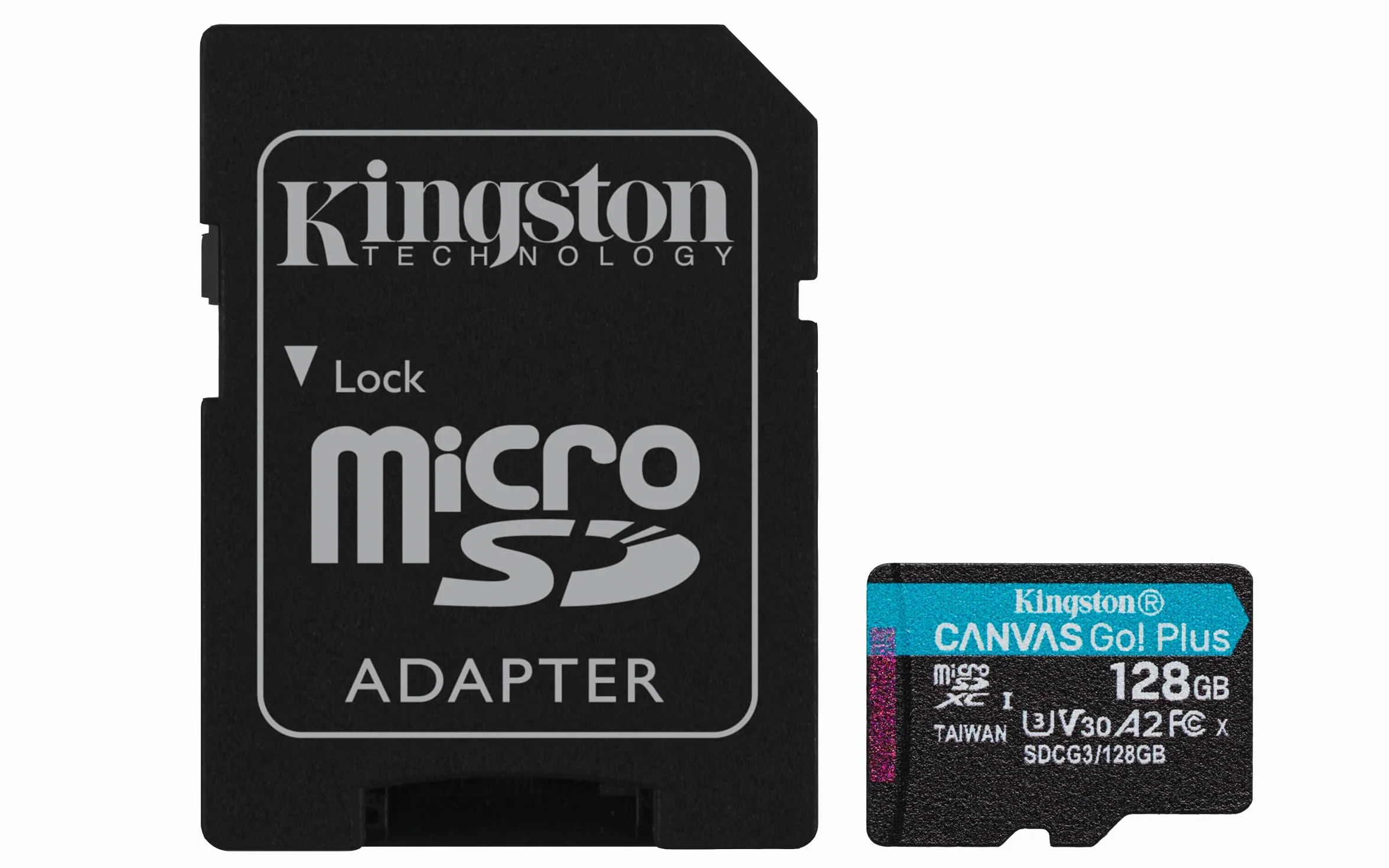 Kingston Canvas Go Plus SDCG3/128GB Karta Micro Sd, Czarny, 128 GB