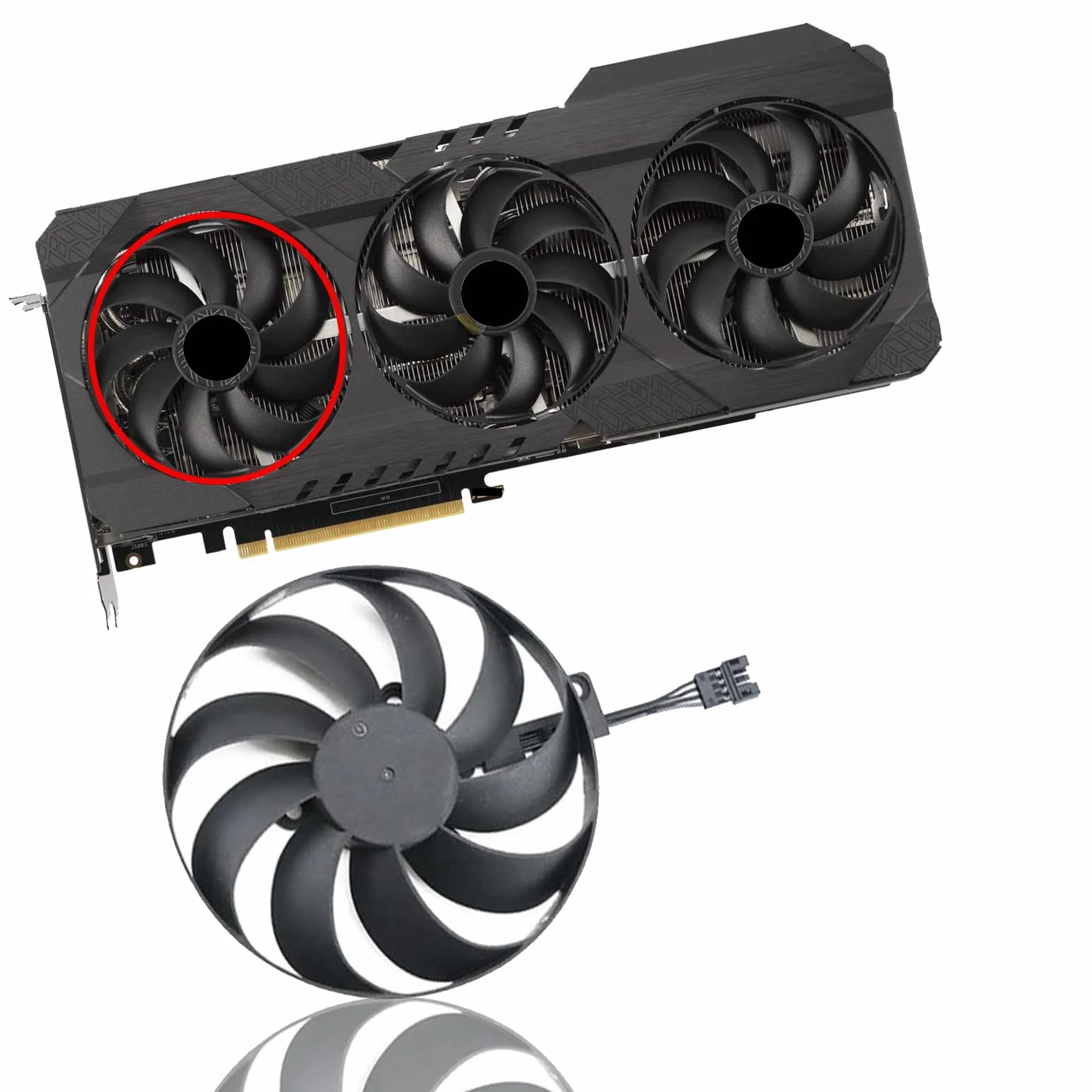 CF9010U12D 12V 0,45A zamiennik wentylatora chłodzącego do RTX3080 do ASUS GeForce RTX 3060 Ti 3070 3080 3090 TUF OC GAMING wentylator chłodzący do karty graficznej (FAN-A-4pin)