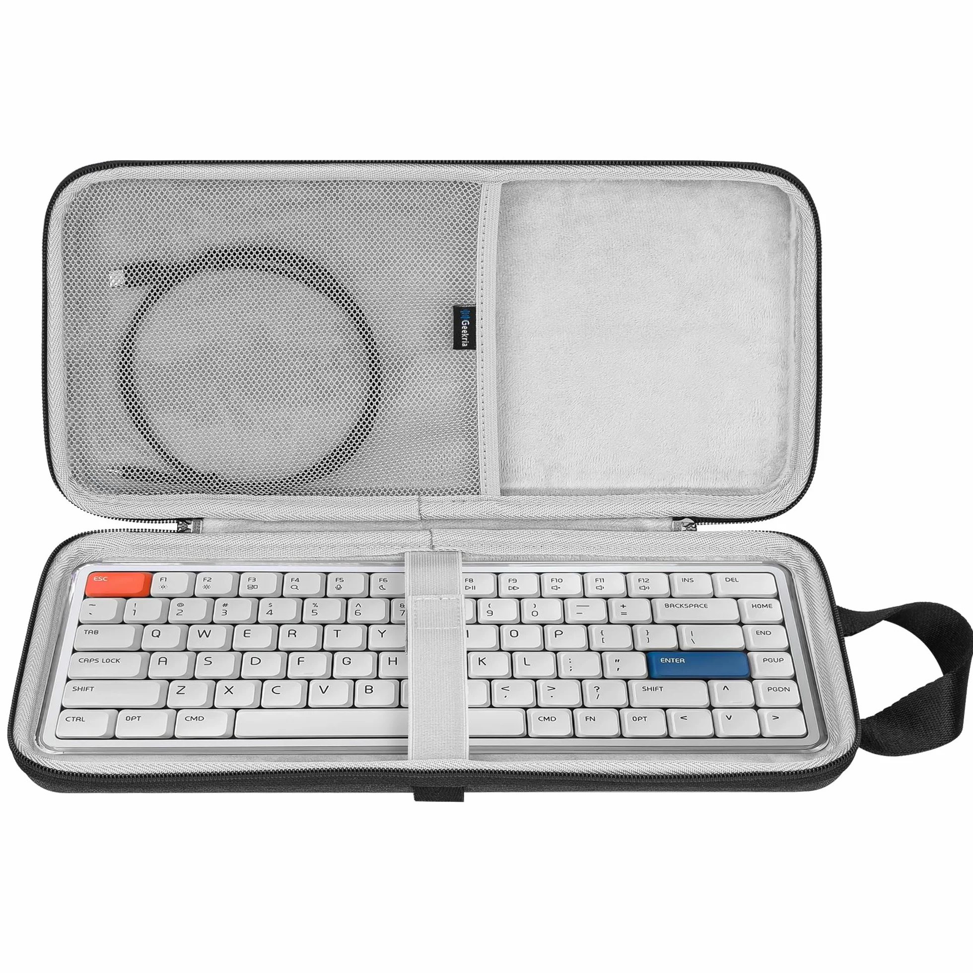 Geekria Slim etui transportowe na klawiaturę, kompatybilne z Logitech MX Mechanical Mini, MelGeek O2, Flow Lite 84 / LOFREE Flow84, IQUNIX MQ80, 84 klawisze, twarda skorupa (ciemnoszary)