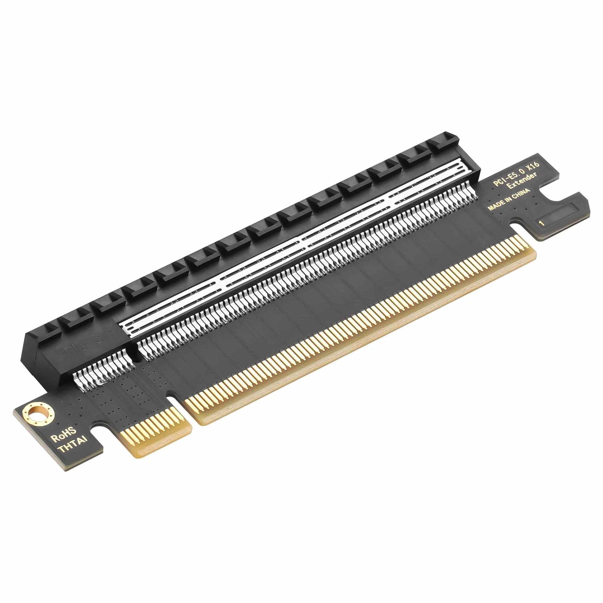 CERRXIAN Karta PCIe 5.0 x16 riser, PCI Express 5.0 16X karta testowa ochrony gniazda rozszerzenia, do komputera 1U/2U/3U/4U, obudowa serwera, 180 stopni