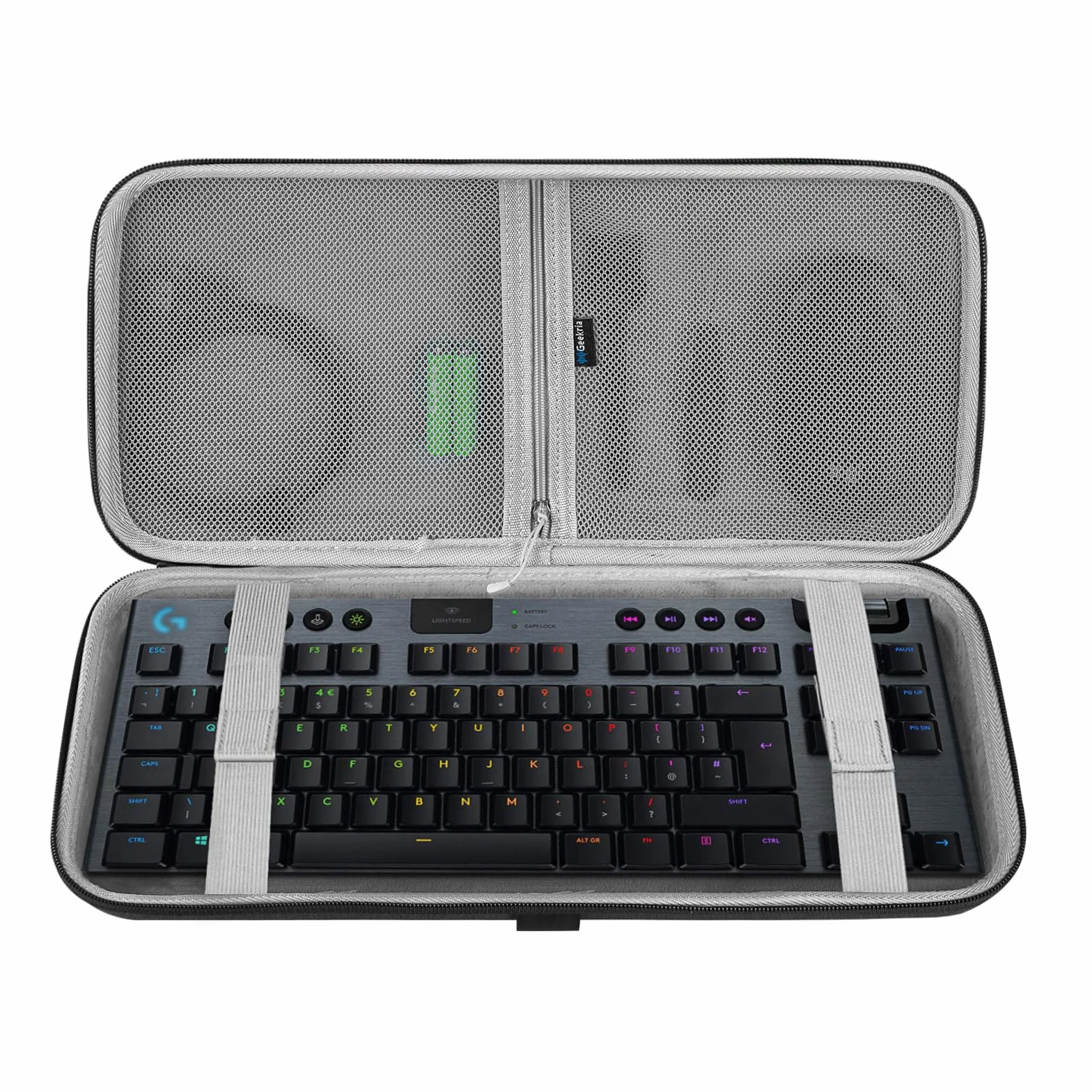 Etui do klawiatury TKL Geekria, twarda walizka/torba podróżna dla klawiatury mechanicznej 80% / 87 klawiszy, kompatybilne z Logitech G915 TKL, G PRO/G PRO X (Extra Space)