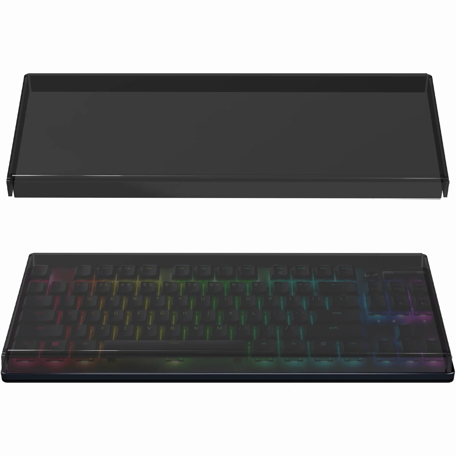 Geekria Osłona przeciwkurzowa Tenkeyless TKL do klawiatury, akrylowa osłona na keypady dla klawiatury mechanicznej do gier 80% compact 87 klawiszy, kompatybilna z Razer Huntsman Tournament Edition TKL