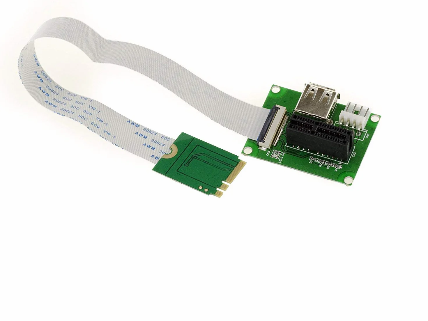 KALEA-INFORMATIQUE Karta M2 (M.2 NGFF) E A E+A Klucz do PCIe x1 do użycia karty PCIe na porcie M2 E A lub E+A Klucz