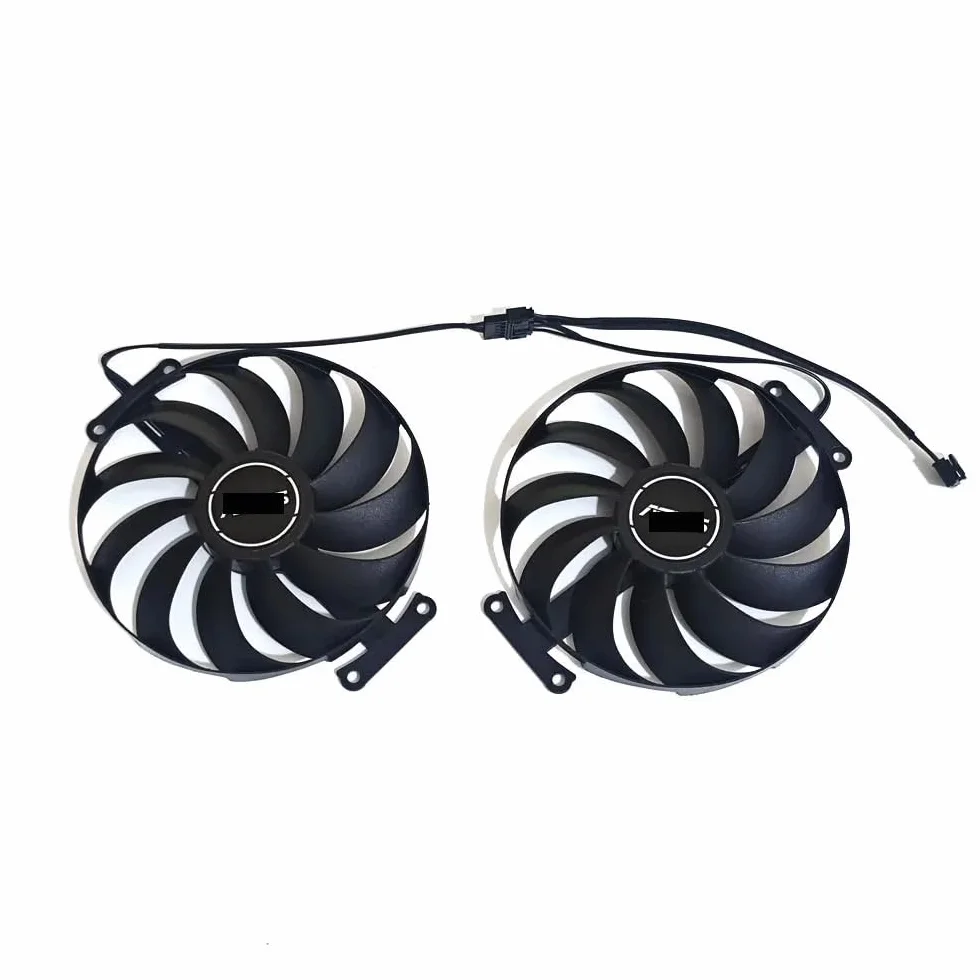 2Wentylator 95 mm 7-pinowy CF1010U12S FDC10U12S9-C T129215SU wentylator chłodzący do karty graficznej kompatybilny z RTX 3070, RTX 3060TI, RTX 3060 (1SET-FDC10U12S9-C)