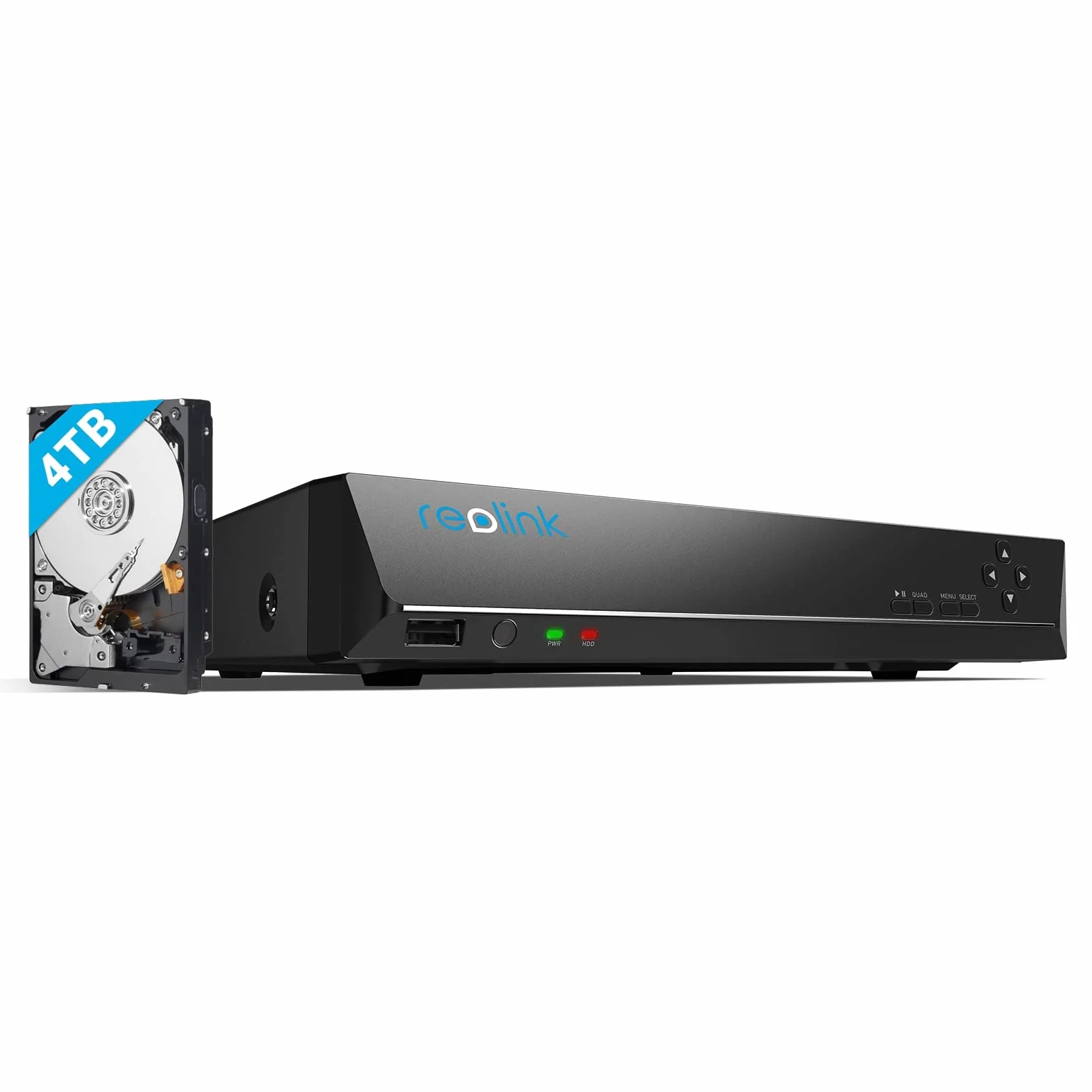 Reolink PoE NVR 16-kanałowy Zestaw kamer do monitoringu CCTV Sieciowy rejestrator wideo z dyskiem twardym 3TB obsługujący kamerę 5MP 4MP 1080P ciągłe nagrywanie 24h/7, RLN16-410