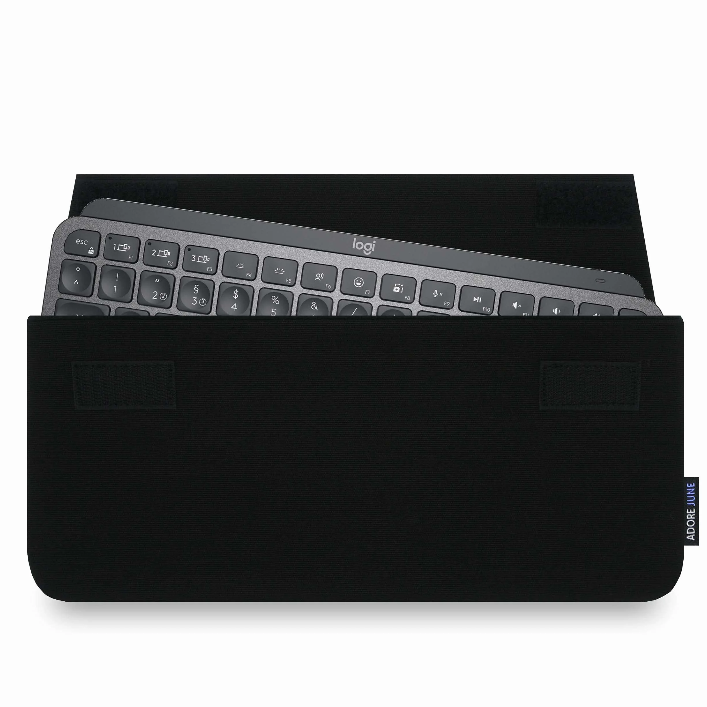 Adore June Keeb etui ochronne kompatybilne z Logitech MX Keys Mini i Logitech MX Keys Mini Mac, praktyczne etui materiałowe do przenoszenia klawiatury, czarne